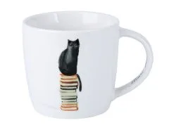 Tea & Coffee Shop 6 Marc Martin Feline Friends Mug 400ML Well Read Cat Gift Boxed