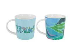 Kasey Rainbow Be Fierce Mug Set Of 2 380ML Wild Gift Boxed -Tea & Coffee Shop dx1285 side