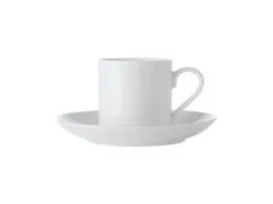 White Basics Straight Demi Cup & Saucer 100ML