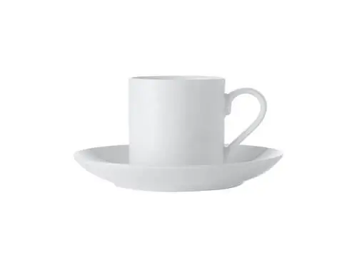 White Basics Straight Demi Cup & Saucer 100ML 1 White Basics Straight Demi Cup & Saucer 100ML