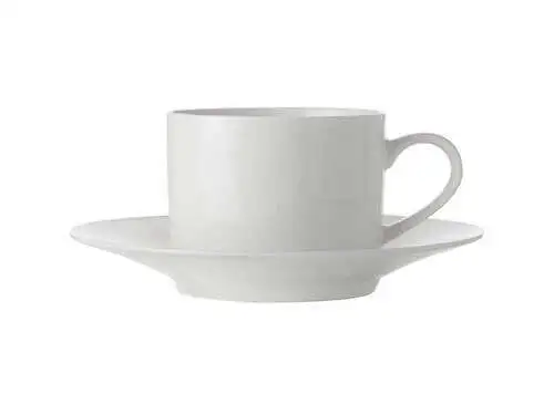 White Basics Straight Cup & Saucer 250ml 2 White Basics Straight Cup & Saucer 250ml - Image 2
