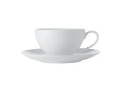 White Basics Coupe Breakfast Cup & Saucer 400ML