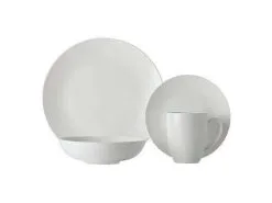 White Basics Fitzrovia Coupe Dinner Set 16 Piece -Tea & Coffee Shop fx0148 1
