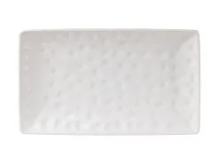 Gravity Rectangular Platter 39x24cm White Gift Boxed