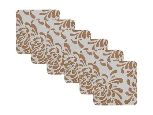 Misaki MDF Coaster Set Of 6 10.5cm 2 Misaki MDF Coaster Set Of 6 10.5cm - Image 2