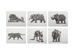 Marini Ferlazzo Animal Earth Placemat Set Of 6