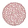 Glitz Lace Round Placemat 33cm Red
