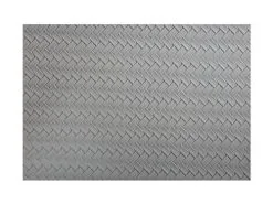 Table Accents Leather Look Placemat 43x30cm Grey Plait