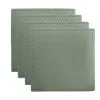 Table Accents Leather Look Cowhide Coaster 10x10cm Set Of 4 Sage