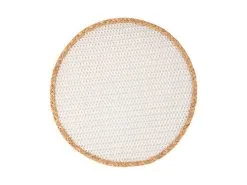 Table Accents Placemat 38cm Round White Natural
