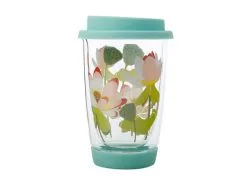 Royal Botanic Gardens Victoria Lotus Double Wall Glass Mug 380ML Mint Gift Boxed