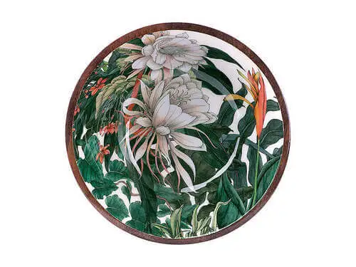 The Blck Pen Night Garden Serving Bowl Enamel Finish 34x11cm 2 The Blck Pen Night Garden Serving Bowl Enamel Finish 34x11cm - Image 2