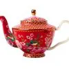 Teas & C's Silk Road Teapot With Infuser 500ML Cherry Red Gift Boxed