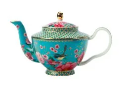 Teas & C's Silk Road Teapot With Infuser 500ML Aqua Gift Boxed