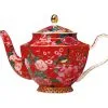 Teas & C's Silk Road Teapot With Infuser 1L Cherry Red Gift Boxed