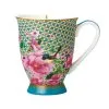 Teas & C's Silk Road Footed Mug 300ML Aqua Gift Boxed