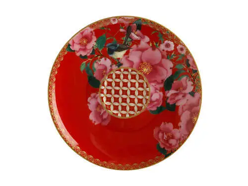 Teas & C's Silk Road Demi Cup & Saucer 85ML Set Of 2 Cherry Red Gift Boxed 2 Teas & C's Silk Road Demi Cup & Saucer 85ML Set Of 2 Cherry Red Gift Boxed - Image 2