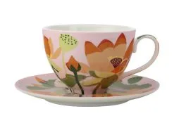 Royal Botanic Gardens Victoria Lotus Cup & Saucer 240ML Pink Gift Boxed
