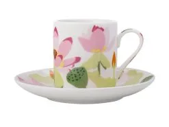 Royal Botanic Gardens Victoria Lotus Demi Cup & Saucer 100ML White Gift Boxed