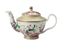 Teas & C's Silk Road Teapot With Infuser 500ML White Gift Boxed