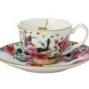 Teas & C's Silk Road Demi Cup & Saucer 85ML Set Of 2 White Gift Boxed