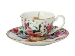 Teas & C's Silk Road Demi Cup & Saucer 85ML Set Of 2 White Gift Boxed