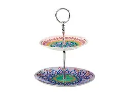 Teas & C's Zanzibar 2 Tiered Cake Stand Gift Boxed
