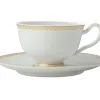 Teas & C's Classic Footed Cup & Saucer 200ML White Gift Boxed