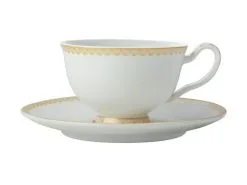 Teas & C's Classic Footed Cup & Saucer 200ML White Gift Boxed