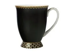 Teas & C's Classic Footed Mug 300ML Black Gift Boxed
