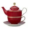 Teas & C's Classic Tea For One With Infuser 380ML Cherry Red Gift Boxed