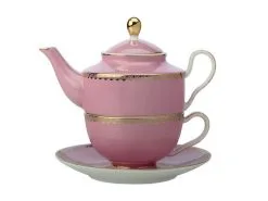 Teas & C's Classic Tea For One With Infuser 380ML Hot Pink Gift Boxed