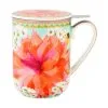 Teas & C's Dahlia Daze Lidded Mug With Infuser 340ML Sky Gift Boxed