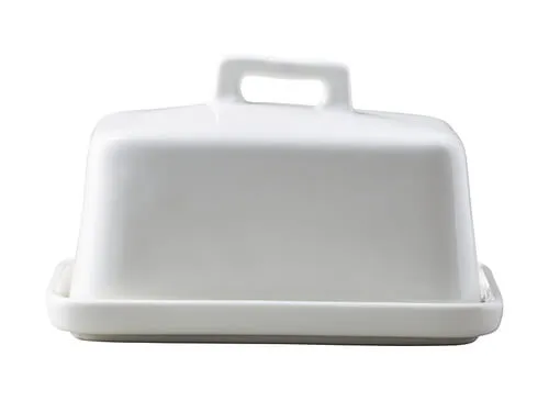 Epicurious Butter Dish White Gift Boxed 1 Epicurious Butter Dish White Gift Boxed