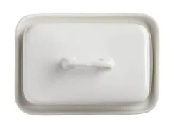 Epicurious Butter Dish White Gift Boxed 5 Epicurious Butter Dish White Gift Boxed -Tea & Coffee Shop ia0102 top