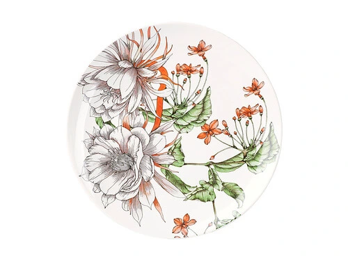 The Blck Pen Night Garden Coupe Dinner Plate 27.5cm Flower 1 The Blck Pen Night Garden Coupe Dinner Plate 27.5cm Flower