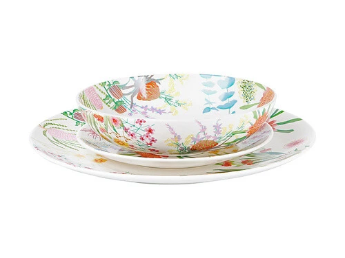 Royal Botanic Gardens Native Blooms Coupe Dinner Set 12pc Gift Boxed 2 Royal Botanic Gardens Native Blooms Coupe Dinner Set 12pc Gift Boxed - Image 2