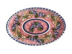 Ceramica Salerno Oval Platter 40x26cm Grapes