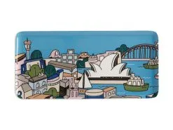 Megan McKean Cities Rectangular Plate 25x12cm Sydney Gift Boxed