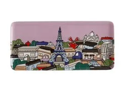 Megan McKean Cities Rectangular Plate 25x12cm Paris Gift Boxed