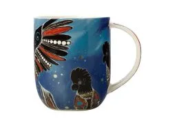 Melanie Hava Jugaig-Bana-Wabu Mug 440ML Black Cockatoos Gift Boxed