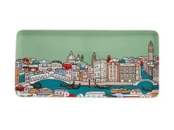 Megan McKean Cities Rectangle Plate 25x12cm Venice Gift Boxed