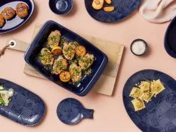 Arc Oval Platter 36x27cm Indigo Blue Gift Boxed -Tea & Coffee Shop maxwell williams arc indigo group 800x600