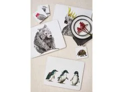 Marini Ferlazzo Animals Of Australia Cork Back Coaster 10.5cm Set Of 4 Gift Boxed -Tea & Coffee Shop maxwell williams marini ferlazzo mdf placemats coasters 5