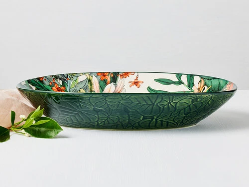 The Blck Pen Night Garden Oval Serving Bowl 32x23cm Gift Boxed 2 The Blck Pen Night Garden Oval Serving Bowl 32x23cm Gift Boxed - Image 2