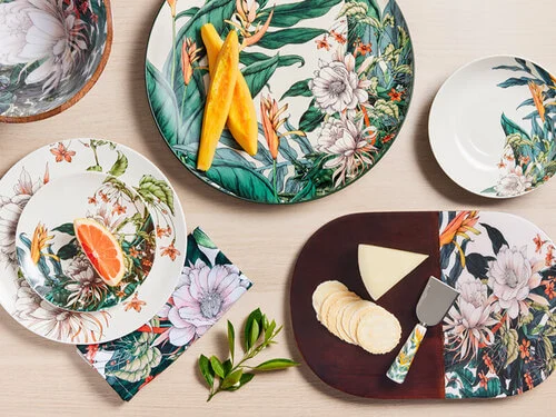 The Blck Pen Night Garden Coupe Dinner Plate 27.5cm Flower 2 The Blck Pen Night Garden Coupe Dinner Plate 27.5cm Flower - Image 2