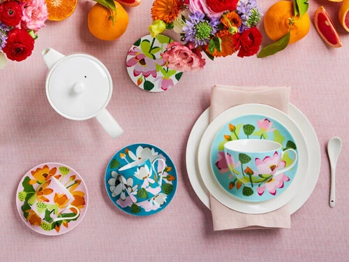 Royal Botanic Gardens Victoria Lotus Mug 350ML Aqua Gift Boxed 2 Royal Botanic Gardens Victoria Lotus Mug 350ML Aqua Gift Boxed - Image 2