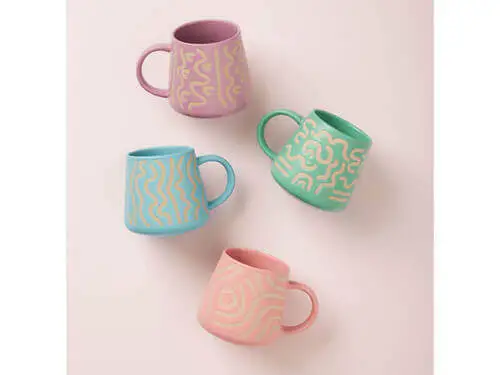 Squiggle Mug 420ML Mint 2 Squiggle Mug 420ML Mint - Image 2
