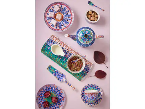 Teas & C's Zanzibar Coupe Plate 19.5cm Diamonds Gift Boxed 2 Teas & C's Zanzibar Coupe Plate 19.5cm Diamonds Gift Boxed - Image 2