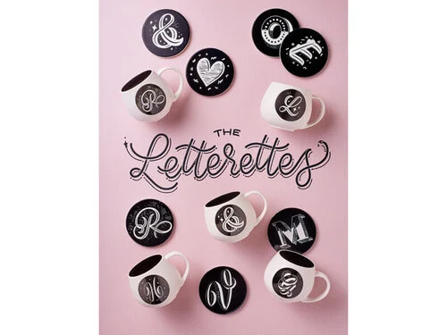 The Letterettes Ceramic Round Coaster 10.5cm & Gift Boxed"" 2 The Letterettes Ceramic Round Coaster 10.5cm & Gift Boxed"" - Image 2